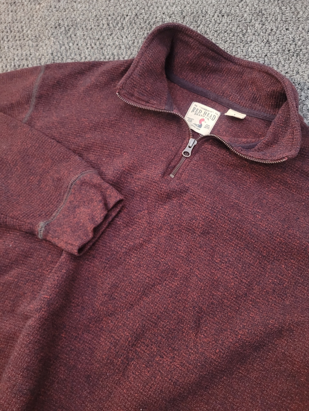 Red Head Brand Co. Bass Pro Shops Men's Quarter Zip Sweater Size L